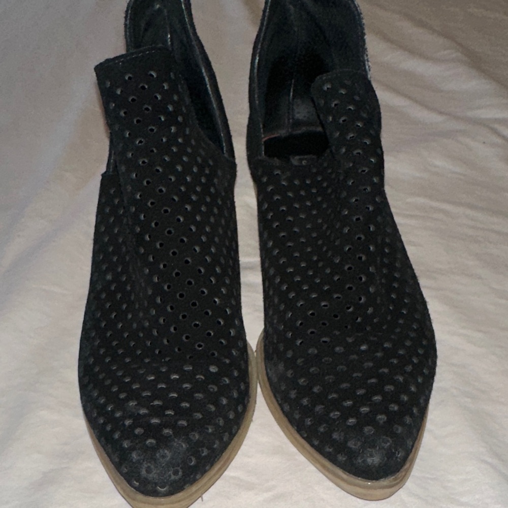 Steve Madden Black Textured Ankle Booties